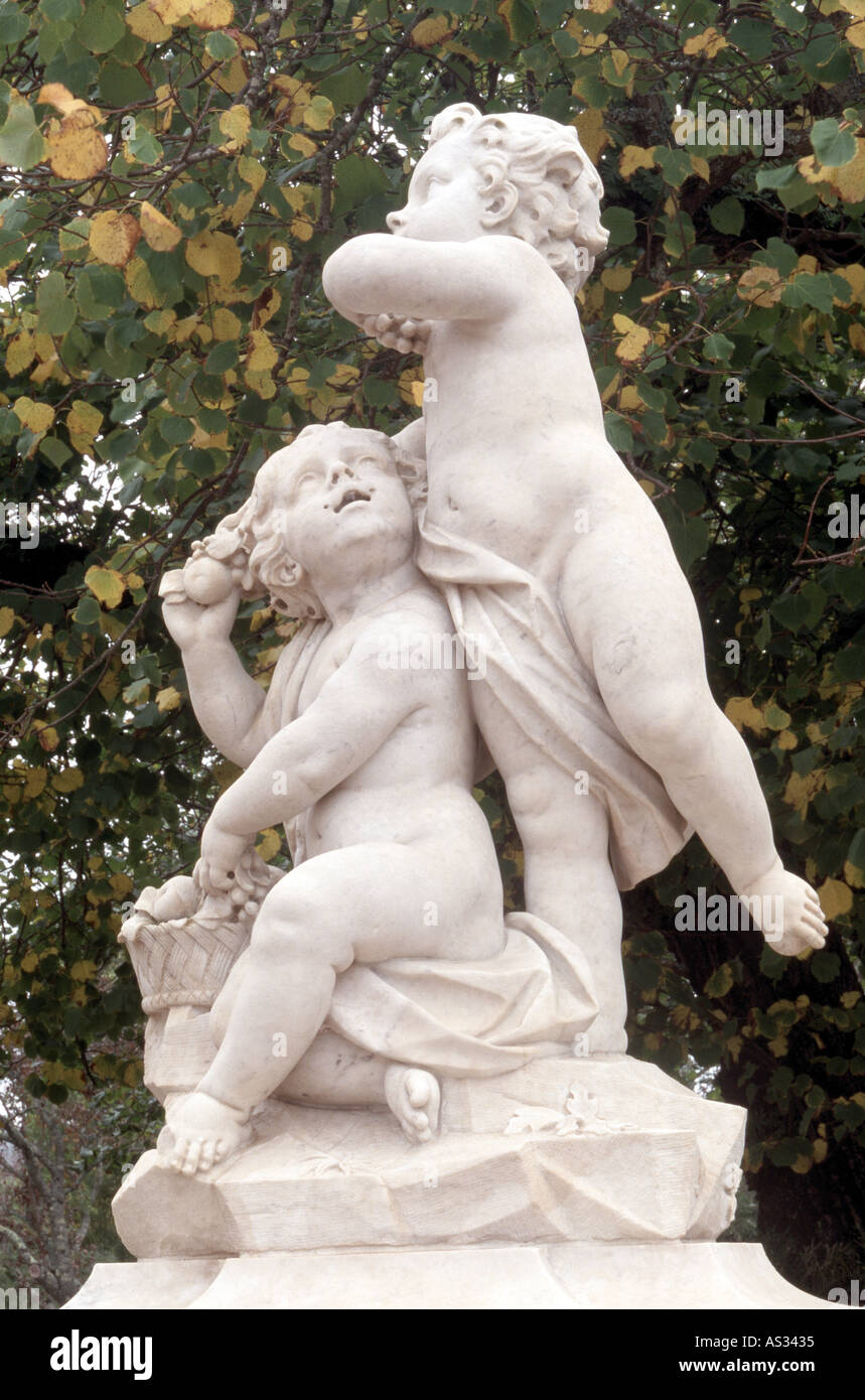 Queluz bei Lissabon, Palacio Nacional, Obere Anlage, Palast, Engel Banque D'Images