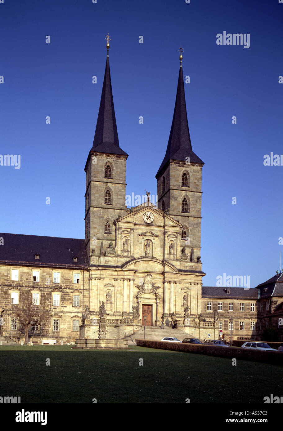 Bamberg, Monastère de Saint Michael, Westfassade Innenhof mit der Klosterkirche Banque D'Images