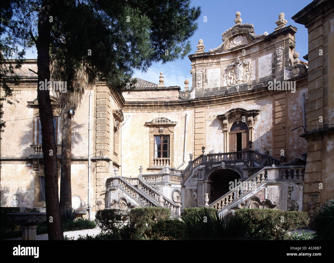 Bagheria, Villa Palagonia, Westansicht Banque D'Images