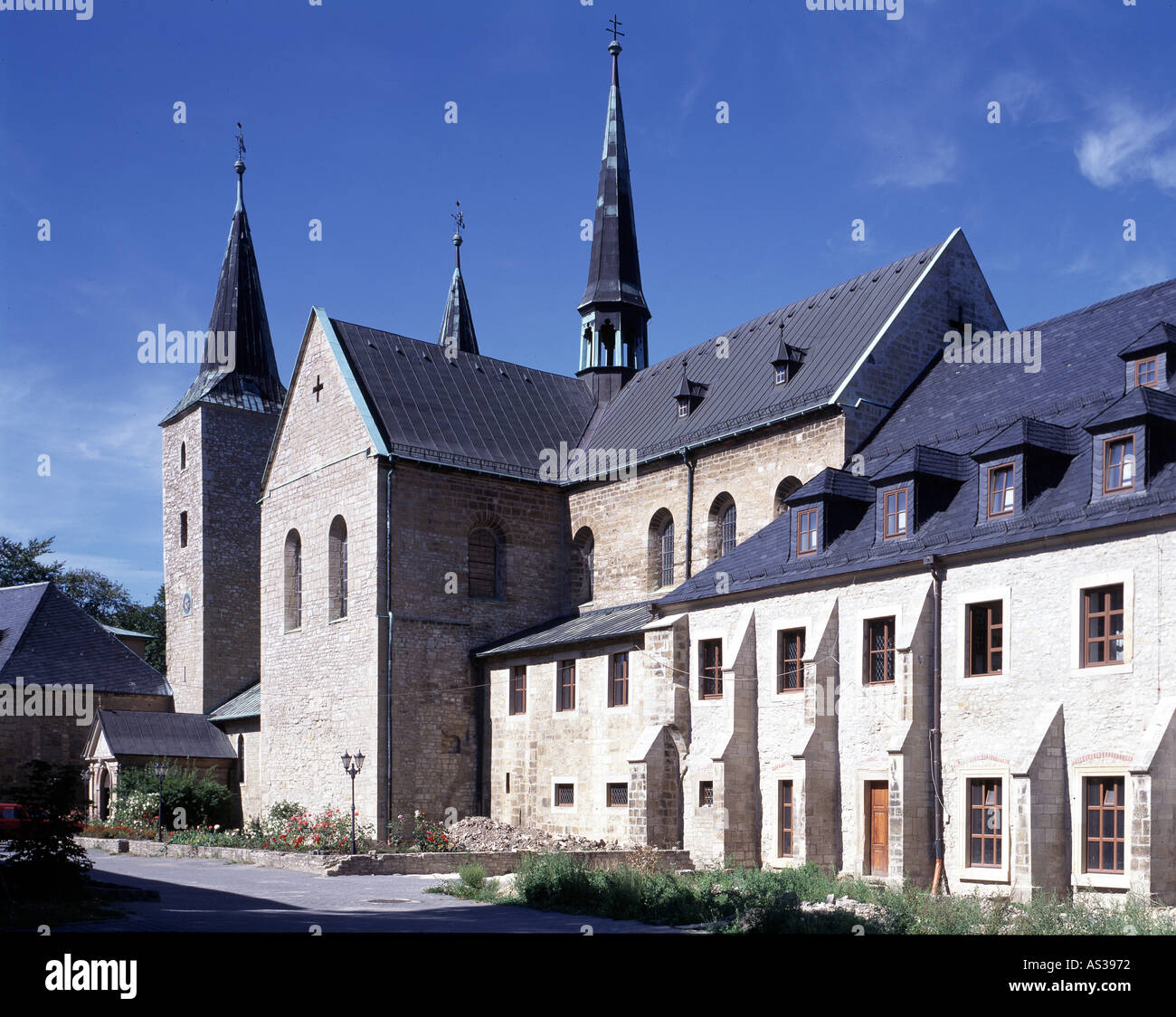 Huysburg bei Halberstadt, Klosterkirche, Blick von Südosten Banque D'Images