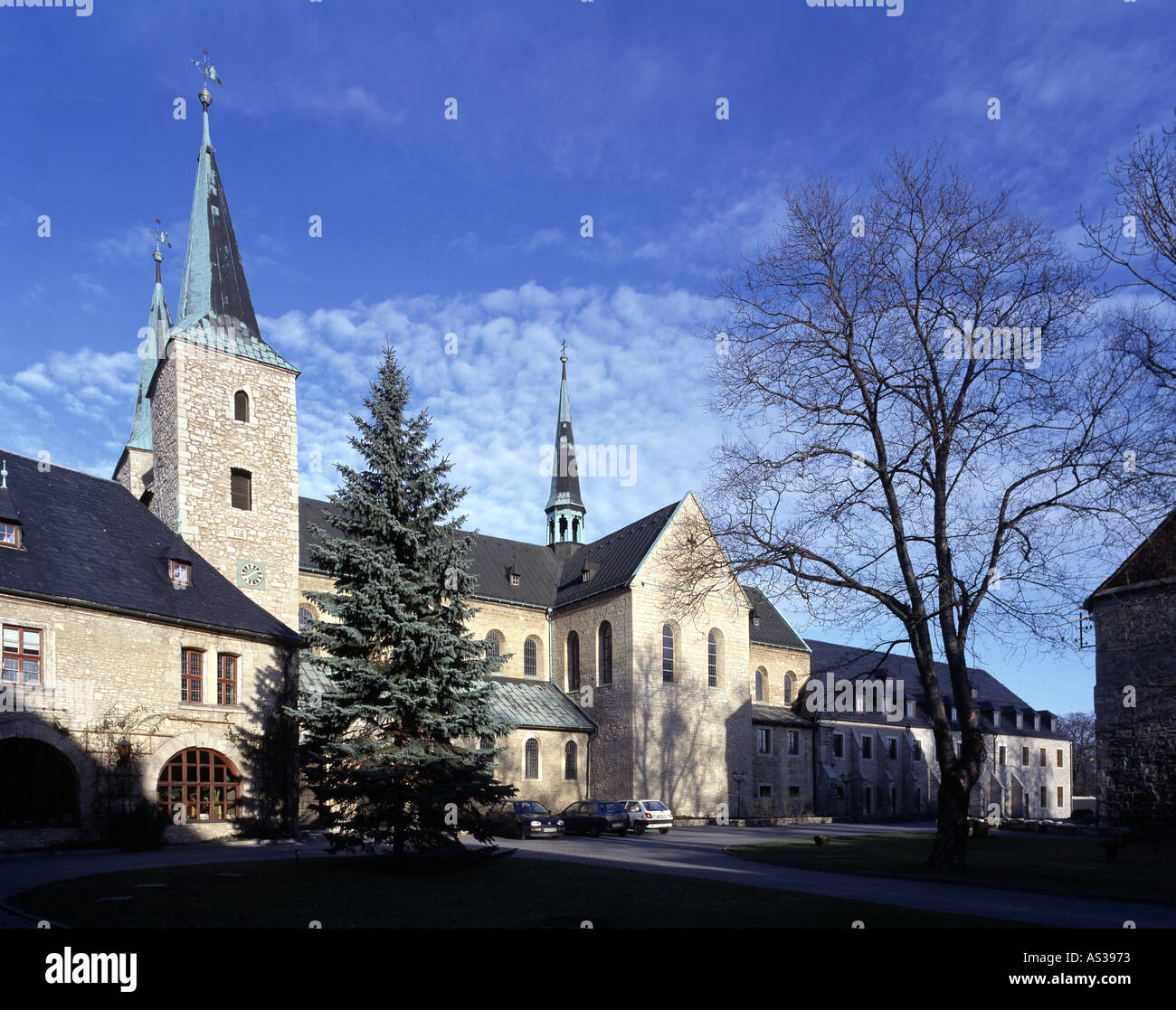 Huysburg bei Halberstadt, Klosterkirche, Blick von Süden Banque D'Images