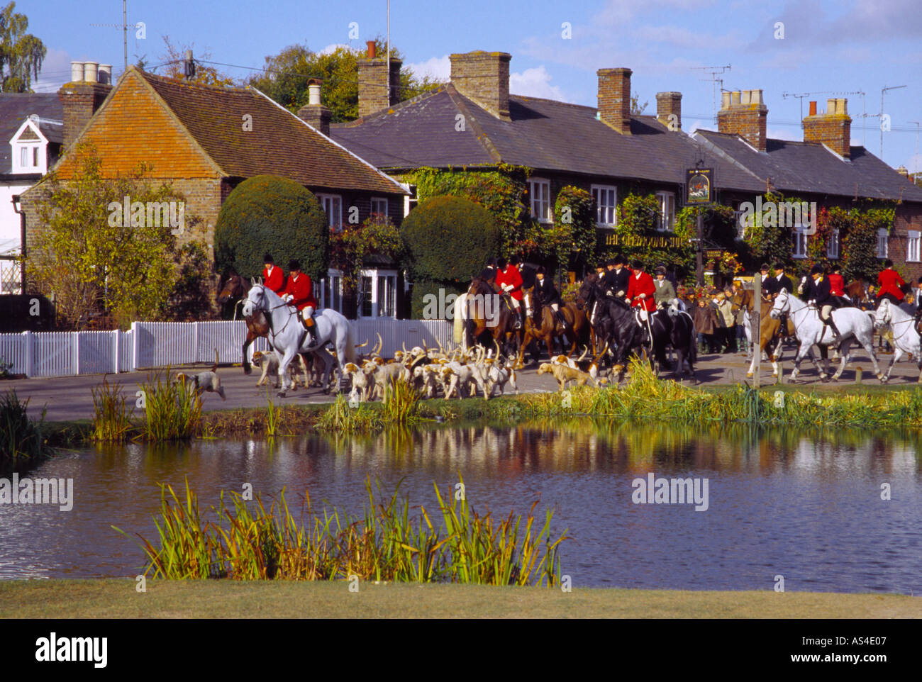 Le tournage de Bridget Jones Diary 2 in Aldbury Banque D'Images