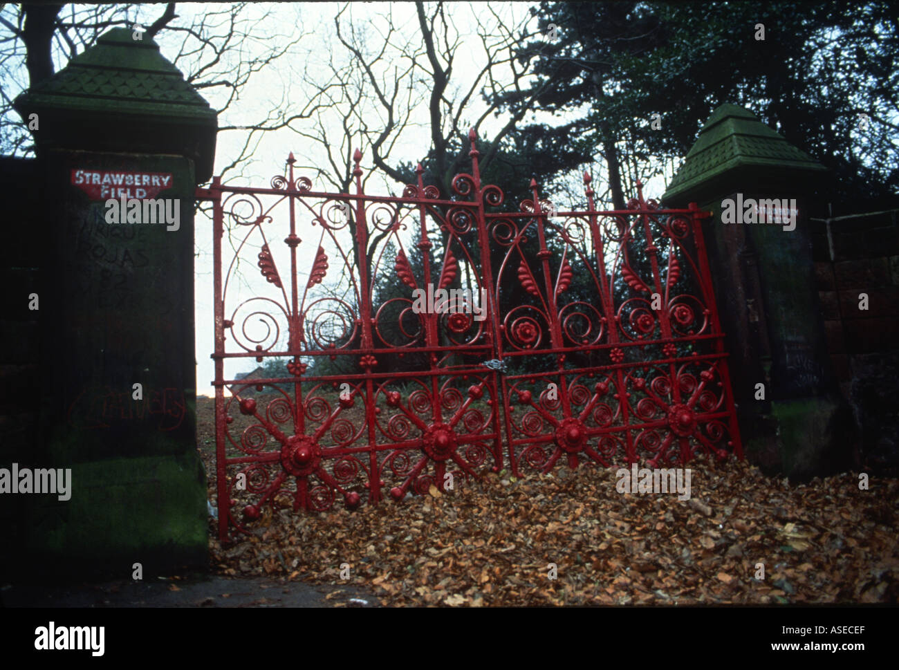 Champs de fraises à Liverpool a été rendu célèbre par la chanson des Beatles Banque D'Images