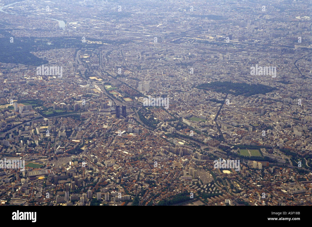 Une vue de Paris d'en haut Banque D'Images