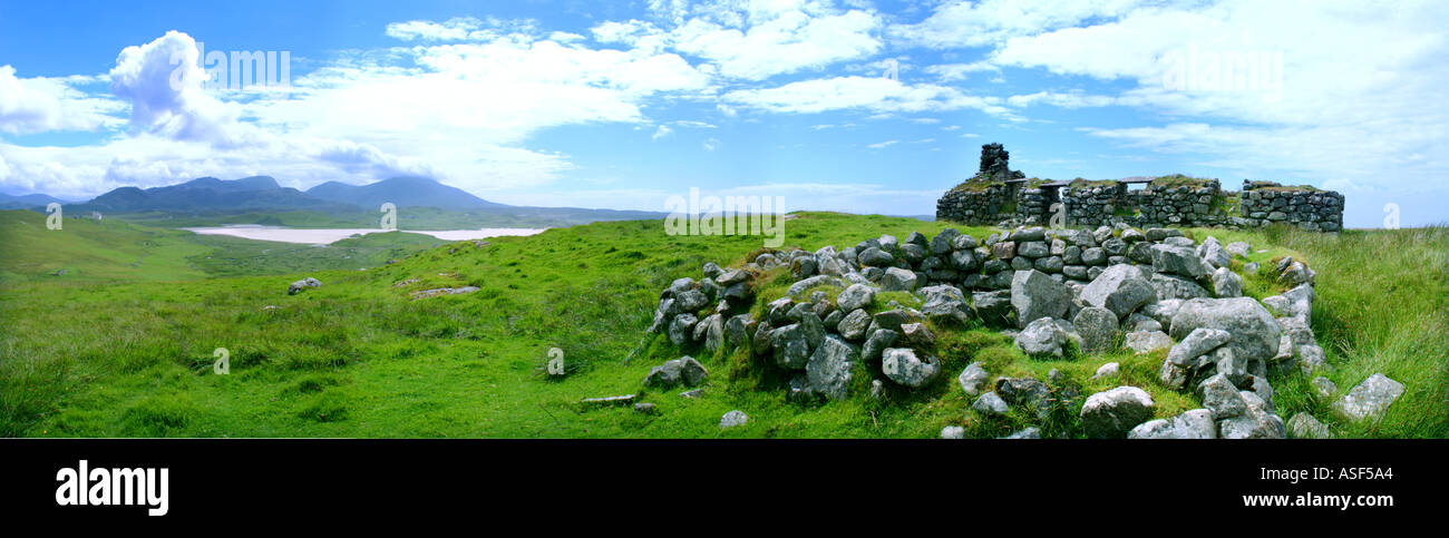 Corran seilebost Isle of Harris Western Isles Hébrides extérieures en Écosse Angleterre Europe Banque D'Images