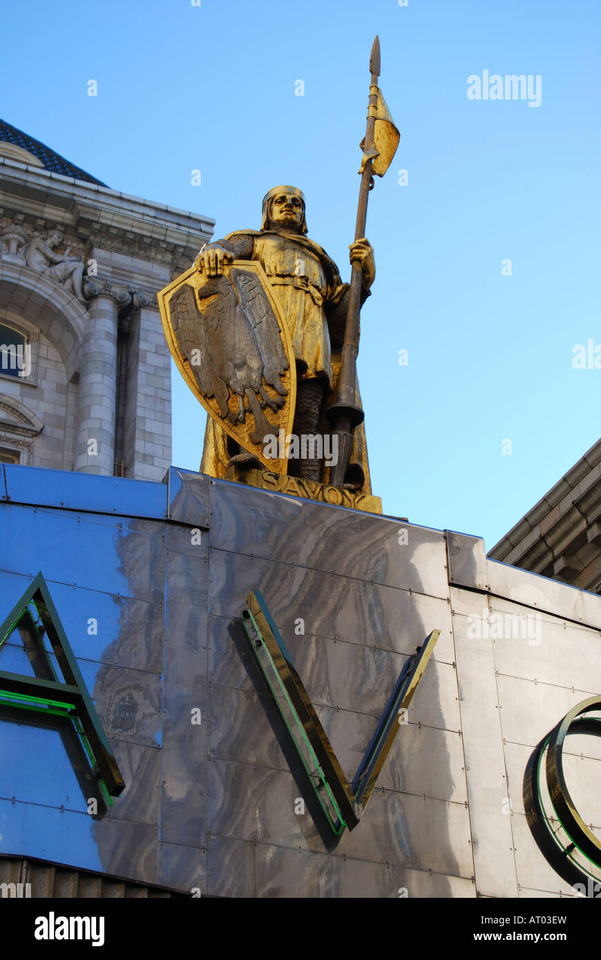 Panneau d'entrée de l'hôtel Savoy, The Strand, City of Westminster, Greater London, Angleterre, Royaume-Uni Banque D'Images