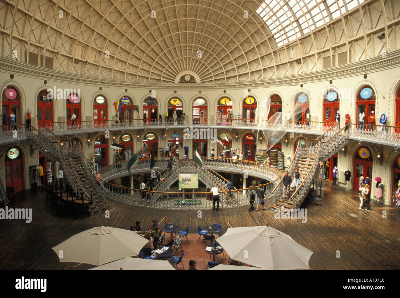 The Corn Exchange shopping center en anglais ville Leeds. Angleterre, Royaume-Uni Banque D'Images
