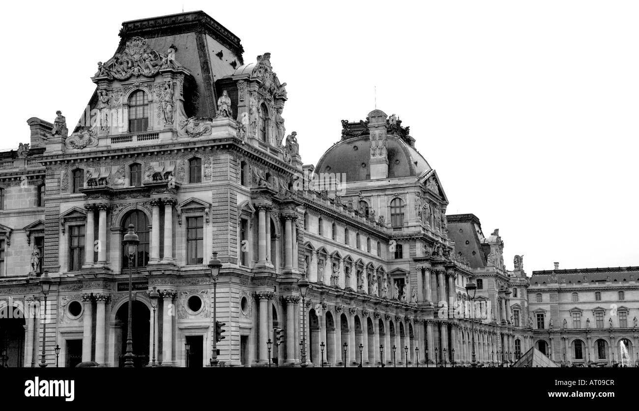 Le musée du Louvre, sur l'image Banque D'Images
