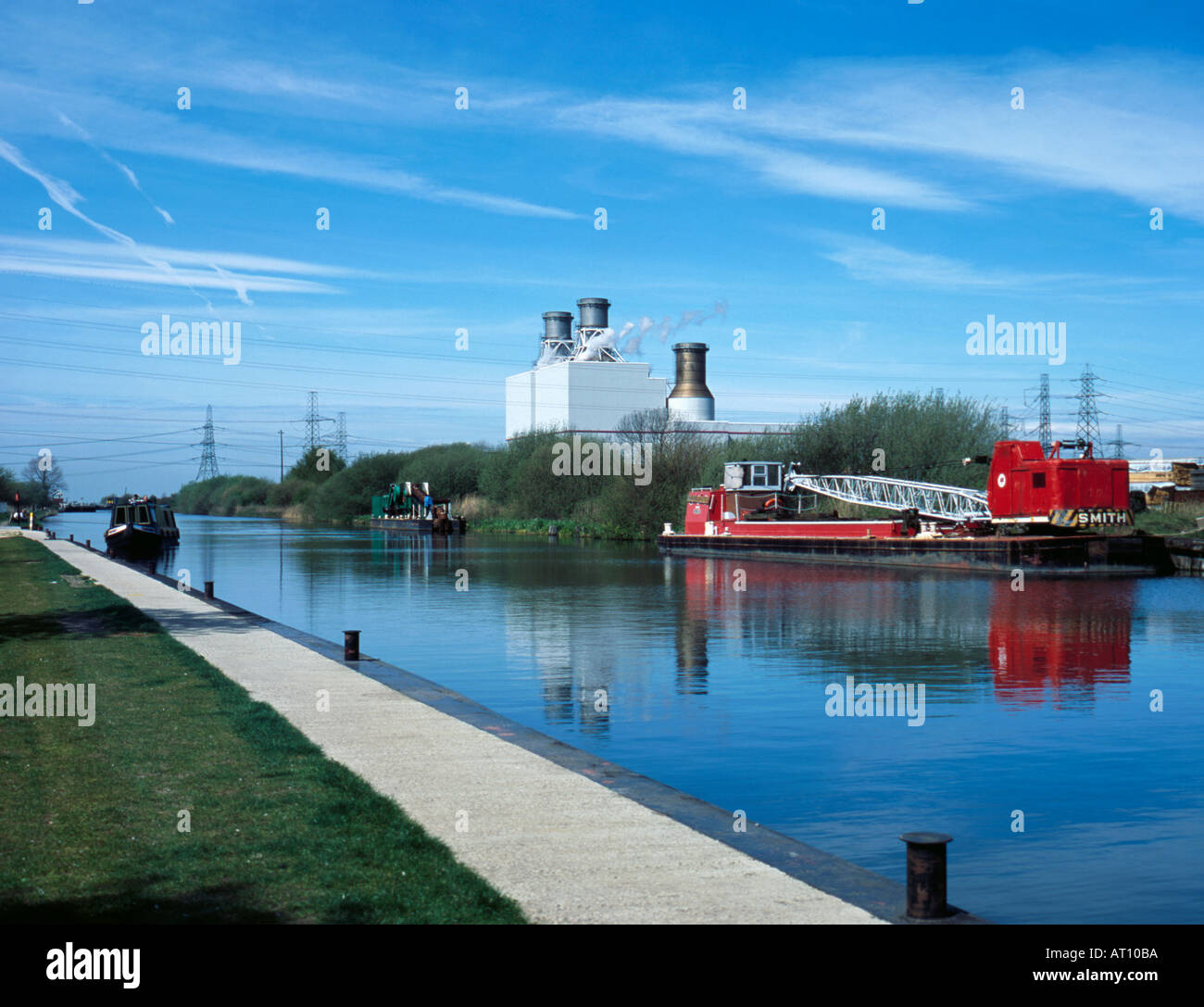 Keadby Power Station (au gaz naturel) vu sur Stainforth et Keadby Keadby, Canal, près de Scunthorpe, Nord du Lincolnshire, Angleterre, RU Banque D'Images