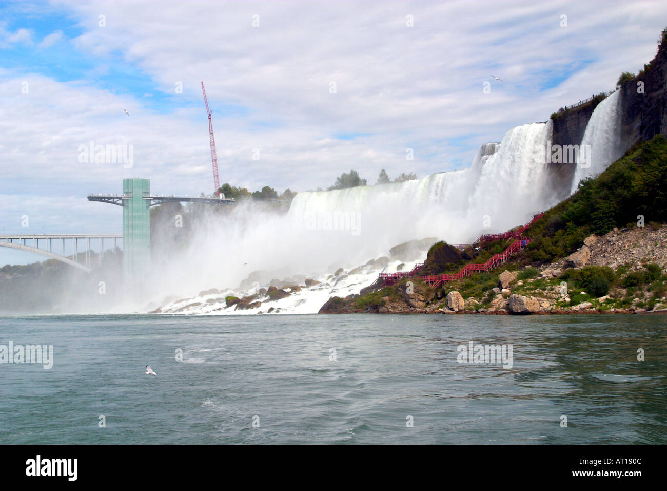 Vue sur les chutes du Niagara Les chutes américaines New York Banque D'Images