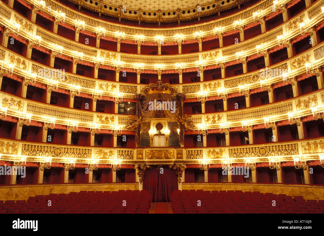 L'Italie, Napoli, le Théâtre San Carlo. Banque D'Images