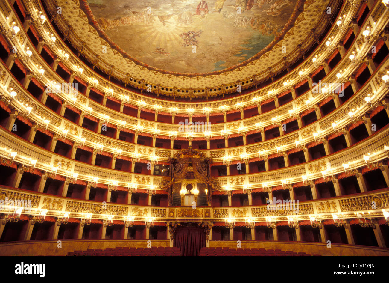 L'Italie, Napoli, le Théâtre San Carlo. Banque D'Images