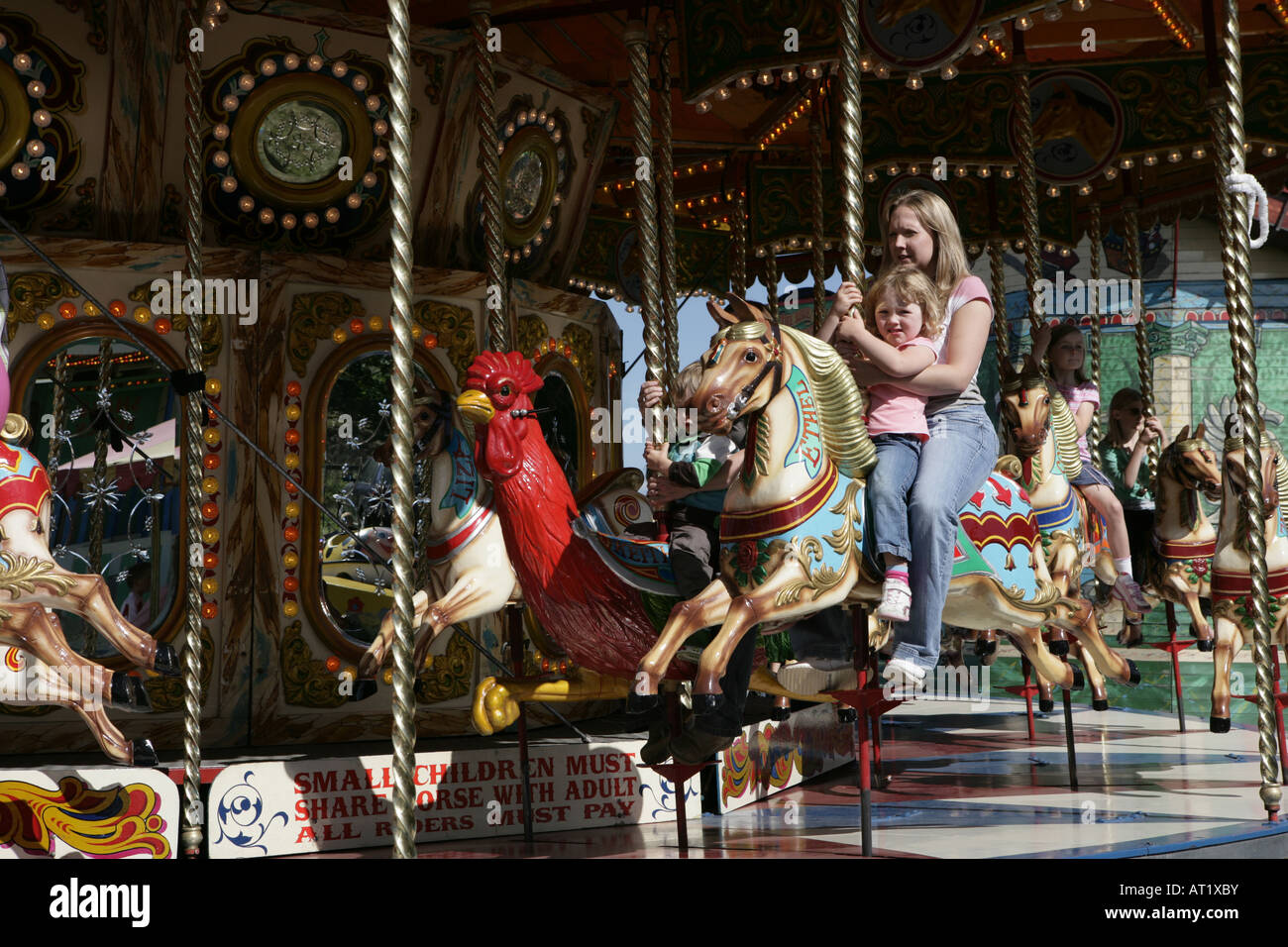 Les forains au Royal County of Berkshire montrer autrefois connu sous le nom de Show Newbury Banque D'Images