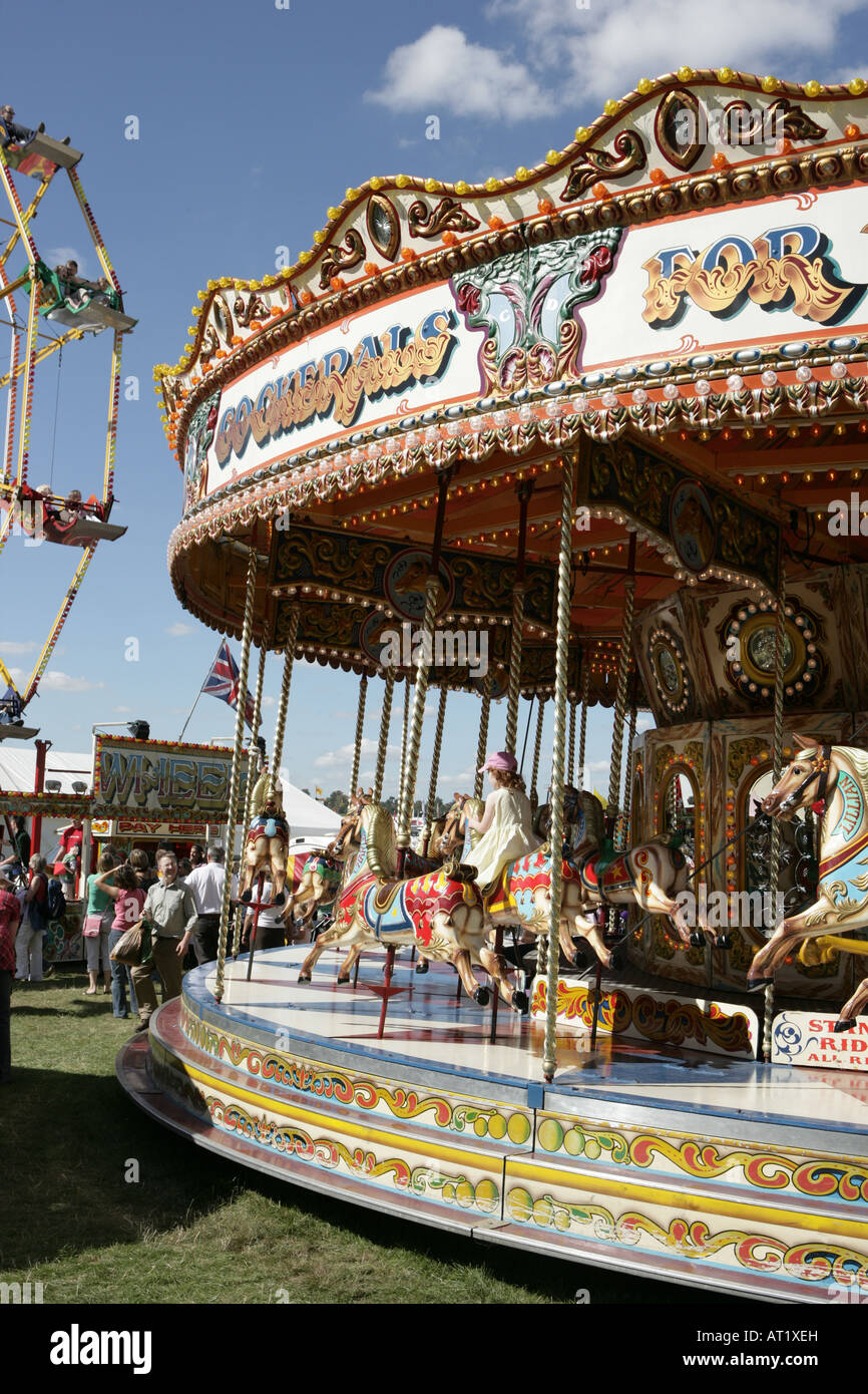 Les forains au Royal County of Berkshire montrer autrefois connu sous le nom de Show Newbury Banque D'Images