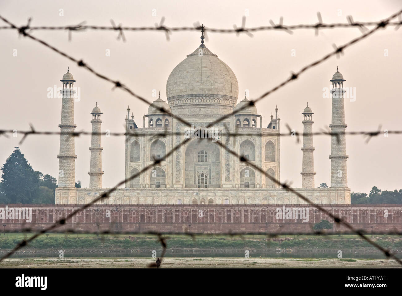 Taj Mahal Agra le tombeau de l'épouse de Shah Jahan un pf le beau bâtiment dans le monde Banque D'Images
