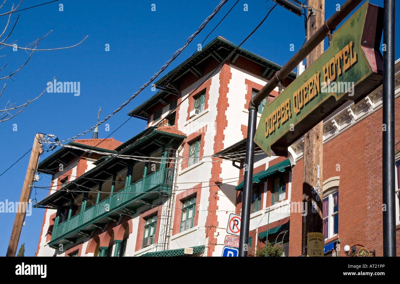 Bisbee Arizona La Copper Queen Hotel construit en 1902 par la société minière Copper Queen Banque D'Images