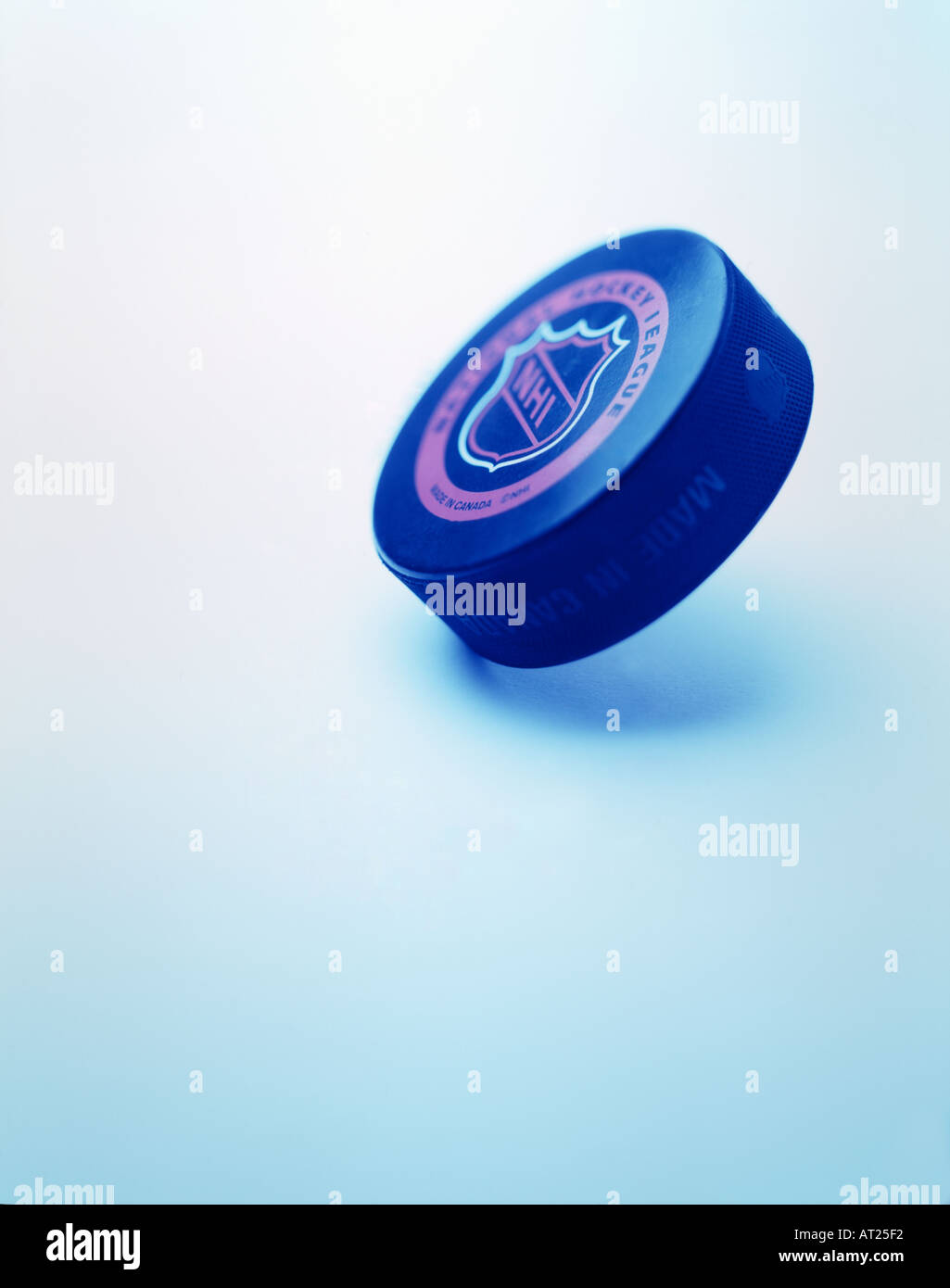 Rondelle de hockey Banque D'Images