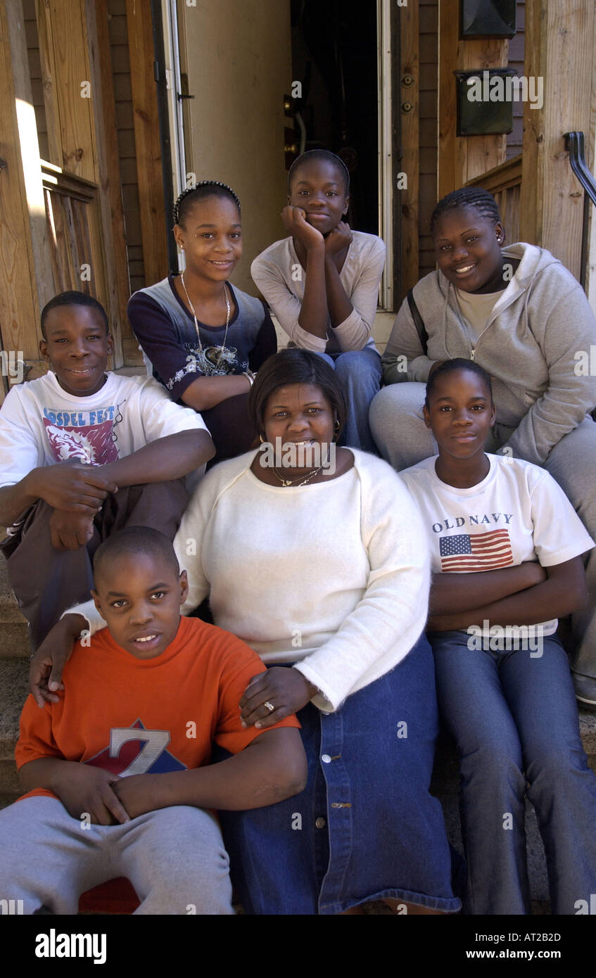 African American Family portrait Banque D'Images
