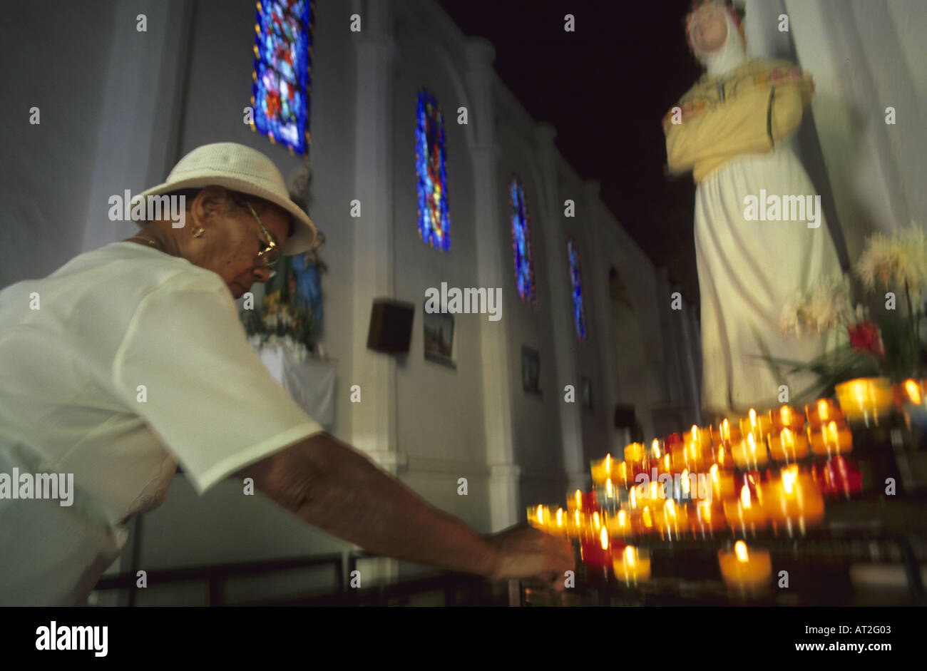 Église de Nuestra Señora de la Asunción Salazie Ile de France Banque D'Images