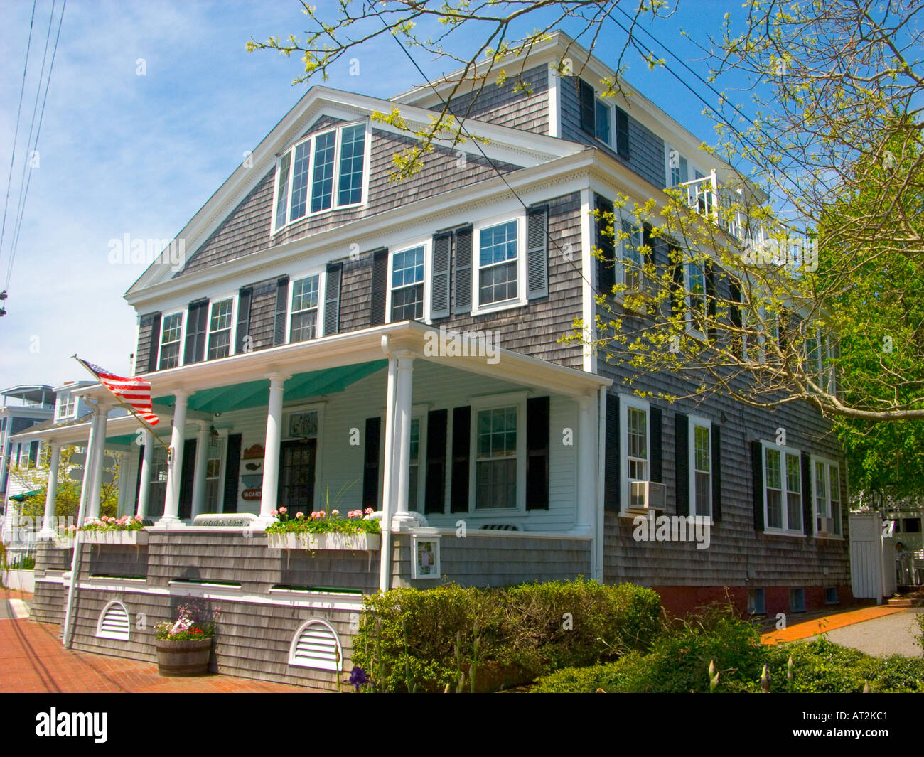 Maison de bardeaux à Edgartown Cape Cod au Massachussetts, États-Unis Banque D'Images