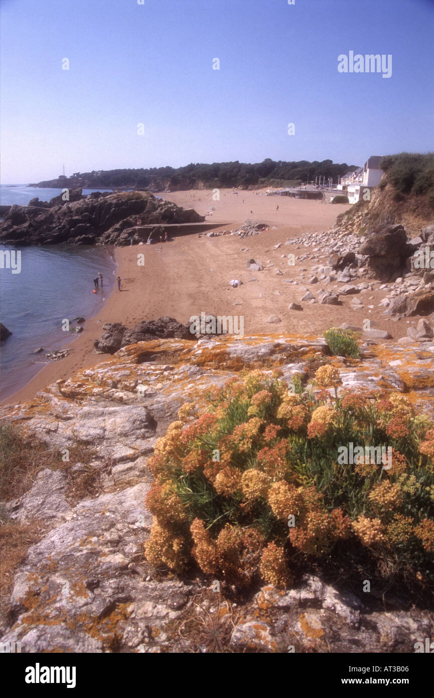 La plage de St Marc sur mer sur la côte sauvage près de Saint Nazaire