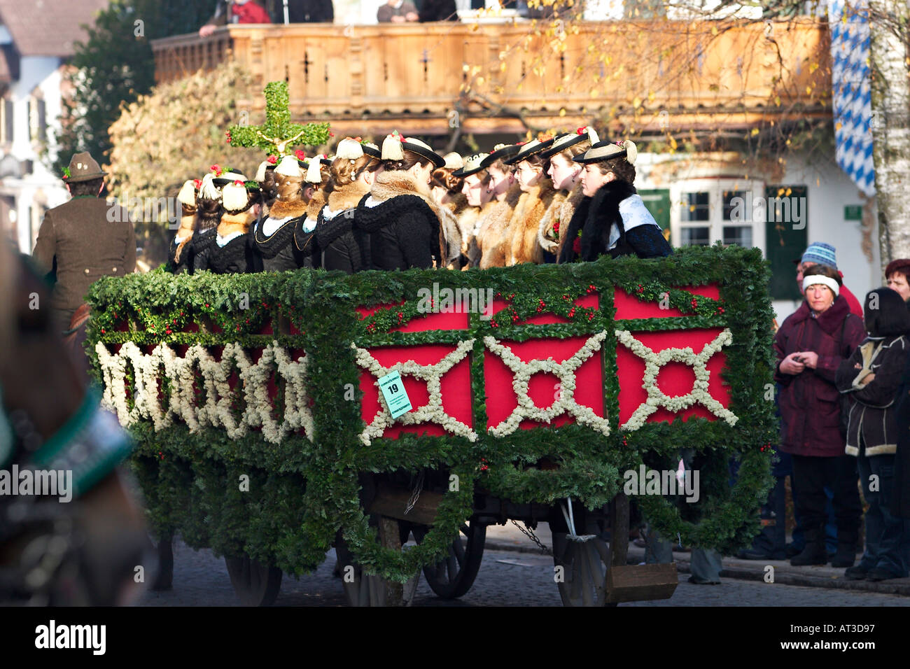 Saint Leonhard horse parade dans les Benediktbeuern Haute-bavière Banque D'Images