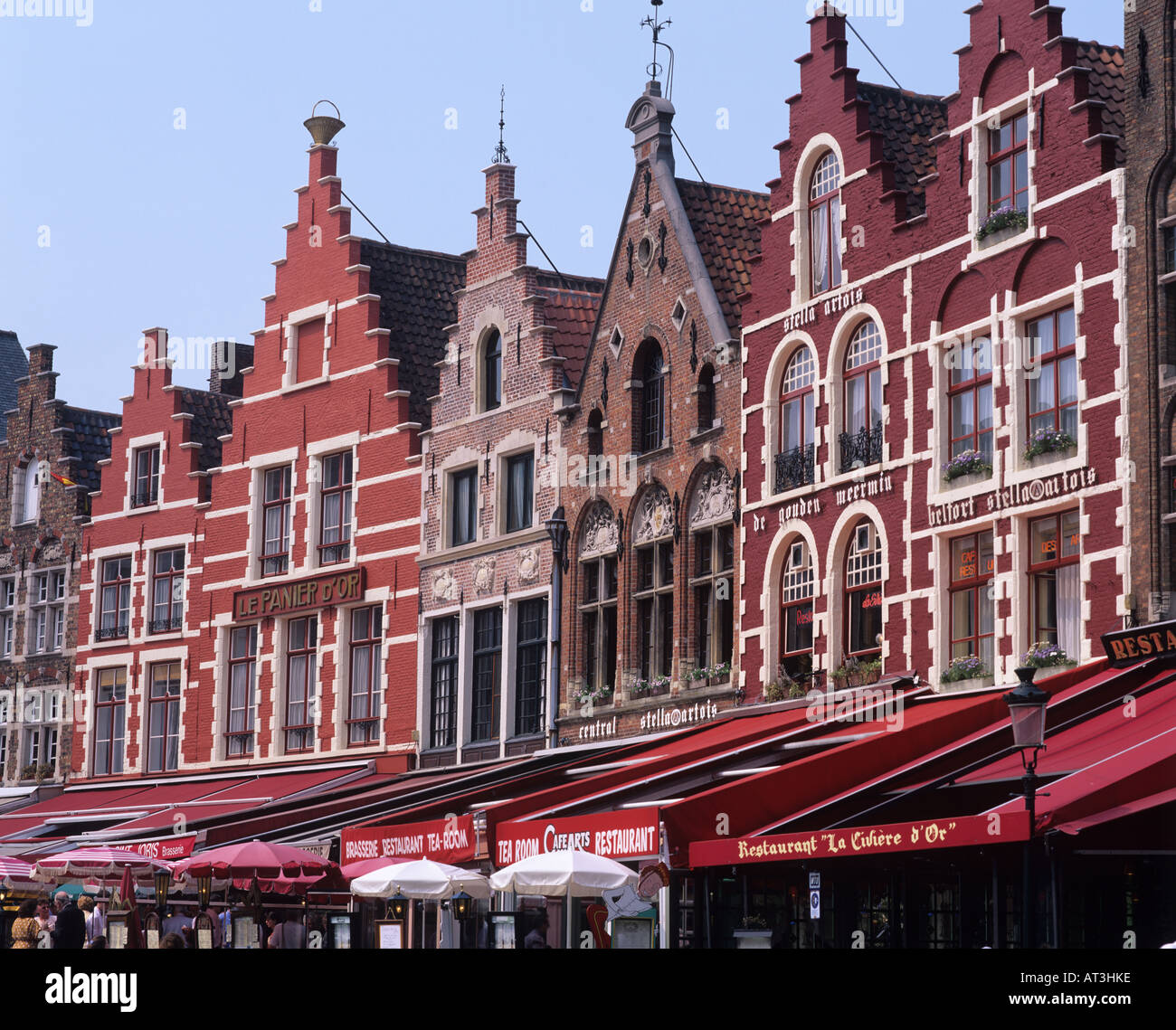 La place du marché, Bruges, Belgique Banque D'Images