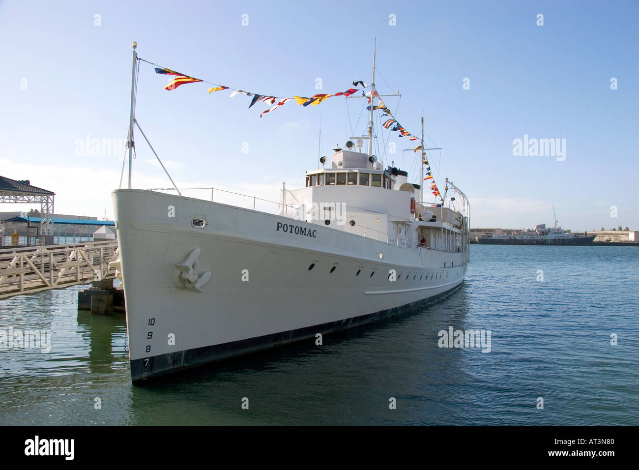 Le yacht présidentiel nommé Patomac utilisé par Franklin D. Roosevelt amarré à Oakland, Californie. Banque D'Images