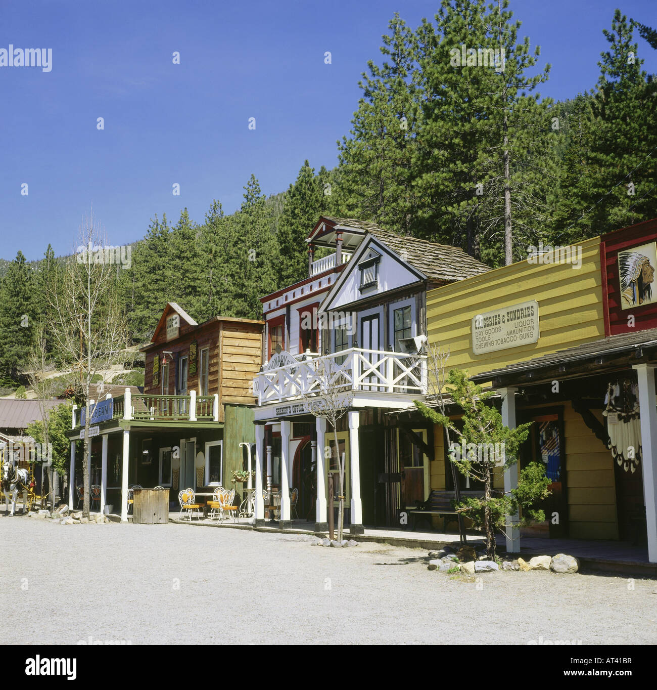 'Géographie / voyages, USA, Nevada, Incline Village, ranch Ponderosa, à proximité de Lake Tahoe, l'emplacement dans les séries de télévision 'Bonanza' Banque D'Images