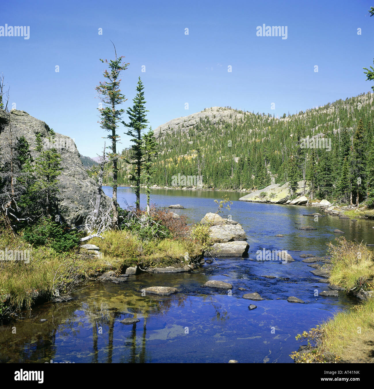 Géographie / voyages, USA, Colorado, Rocky Mountain National Park, le lac Mills, paysage, paysages, Banque D'Images