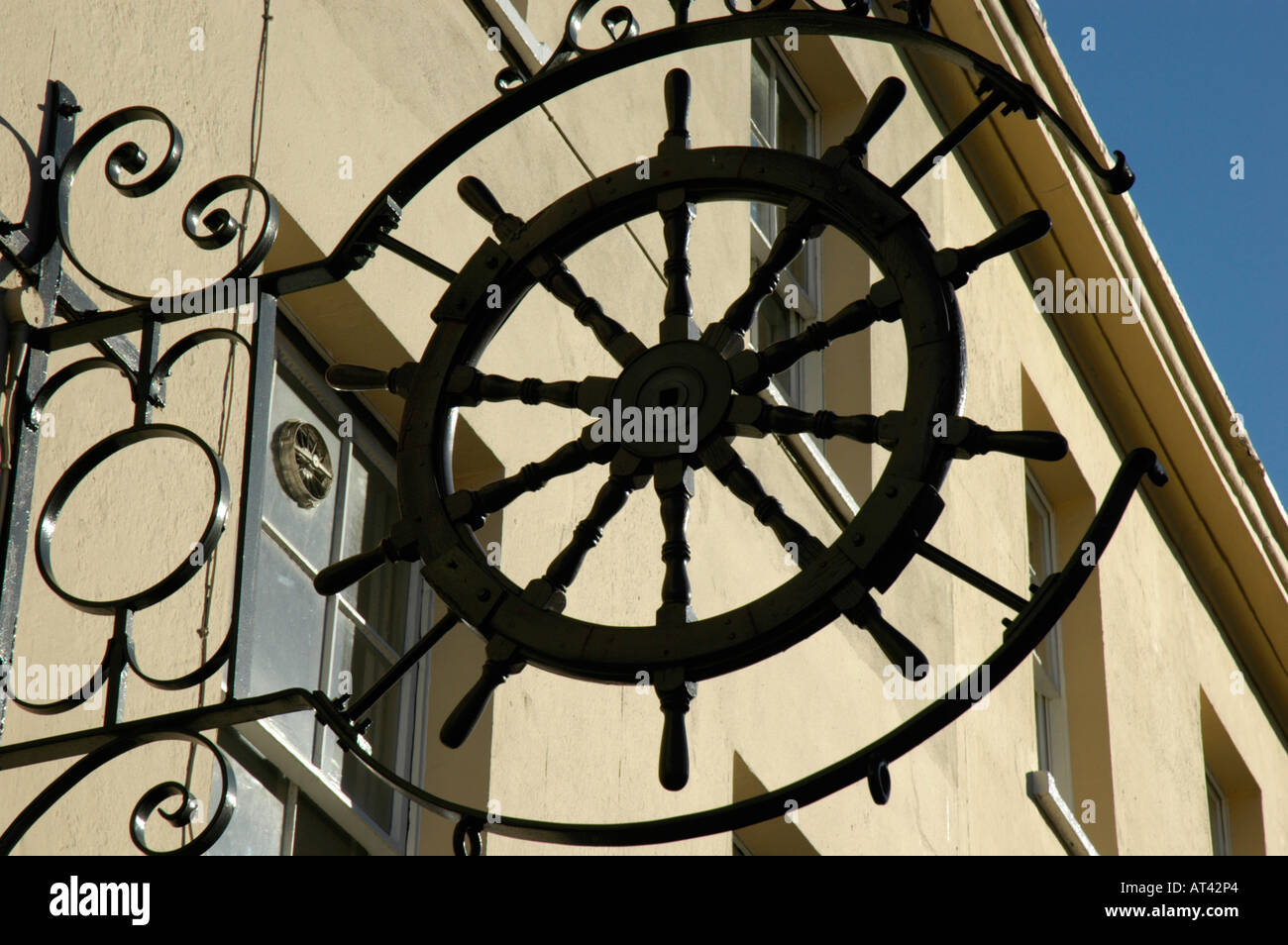 Voir l'affiche à l'extérieur de roue pub dans Greenwich London UK Banque D'Images