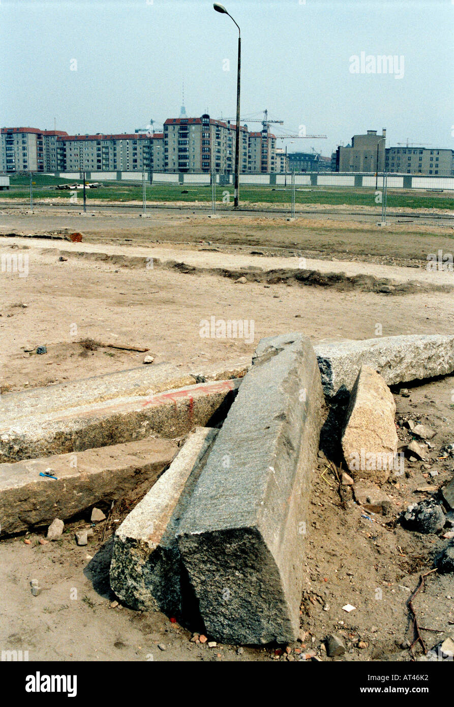 La chute du mur de Berlin, 1989. Les vestiges du Mur de Berlin Banque D'Images