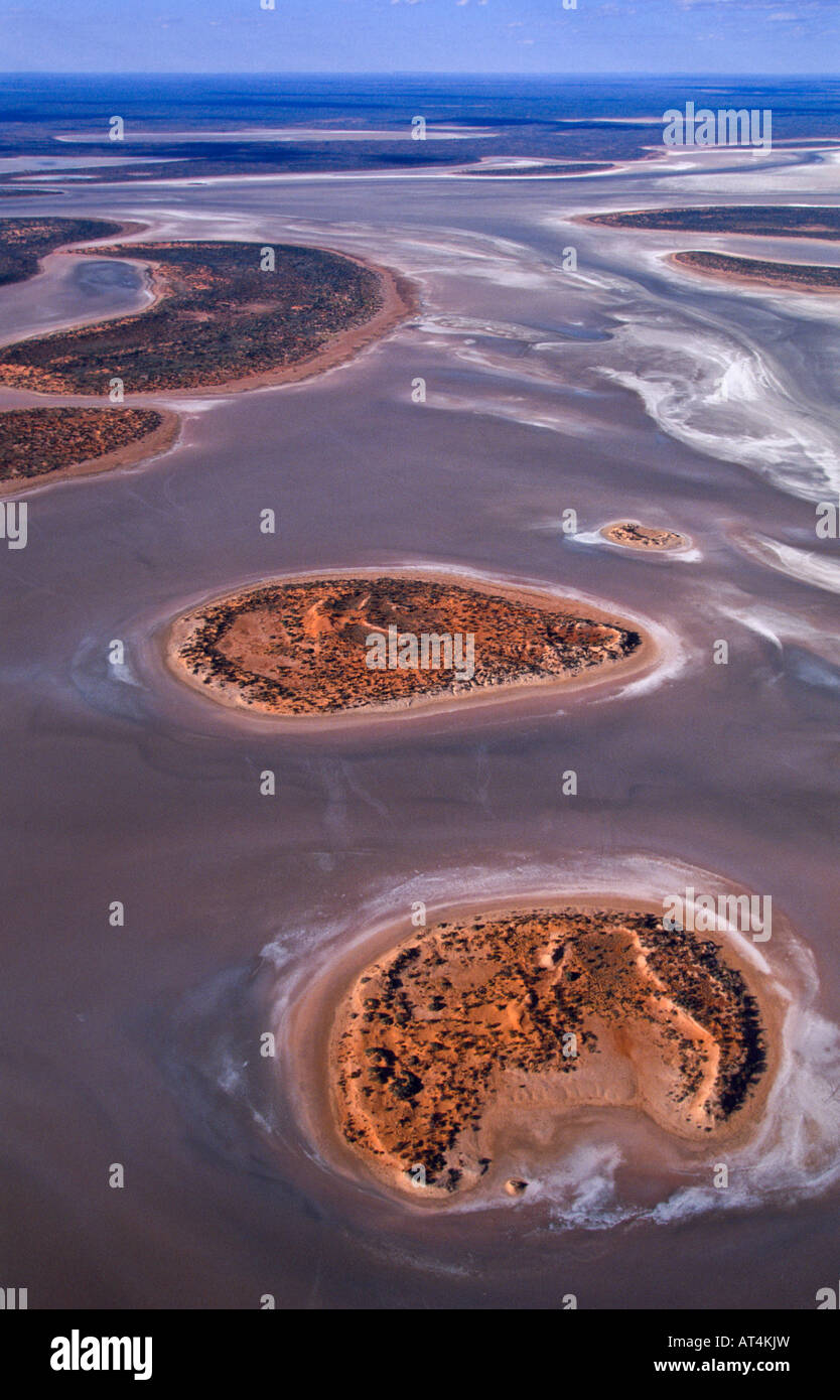 Îles de salt lake, outback Australie Banque D'Images