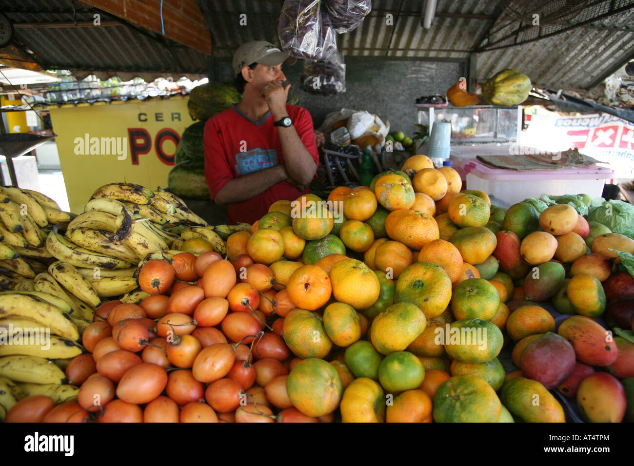 Les fruits sont produits à l'exportation de la Colombie en particulier les bananes et les oranges sont connus Banque D'Images