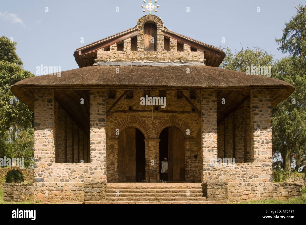 L'Église Debre Berhan Selassie, Gonder, Ethiopie Banque D'Images