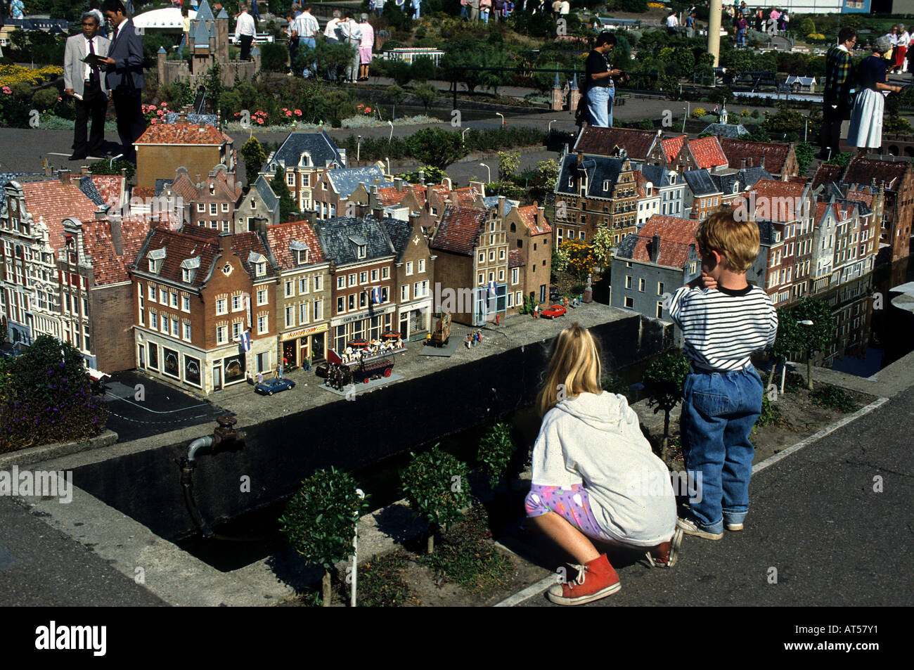 Ville miniature Madurodam modèle Scheveningen ville néerlandaise sur une échelle 1:25, composé de bâtiments et de lieux typiquement néerlandais Banque D'Images