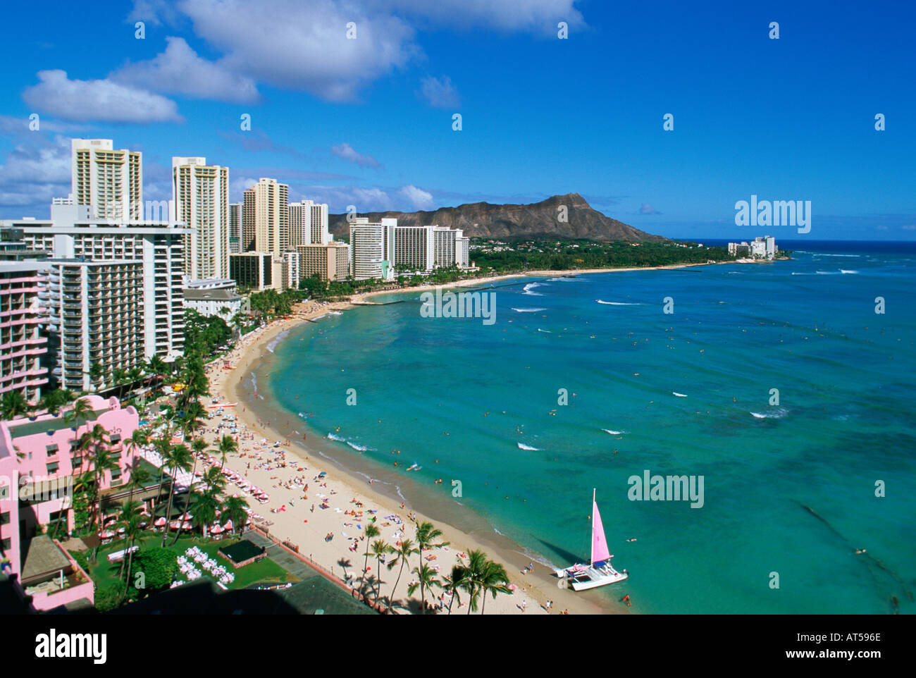 Waikiki, Oahu Hawaii USA Banque D'Images