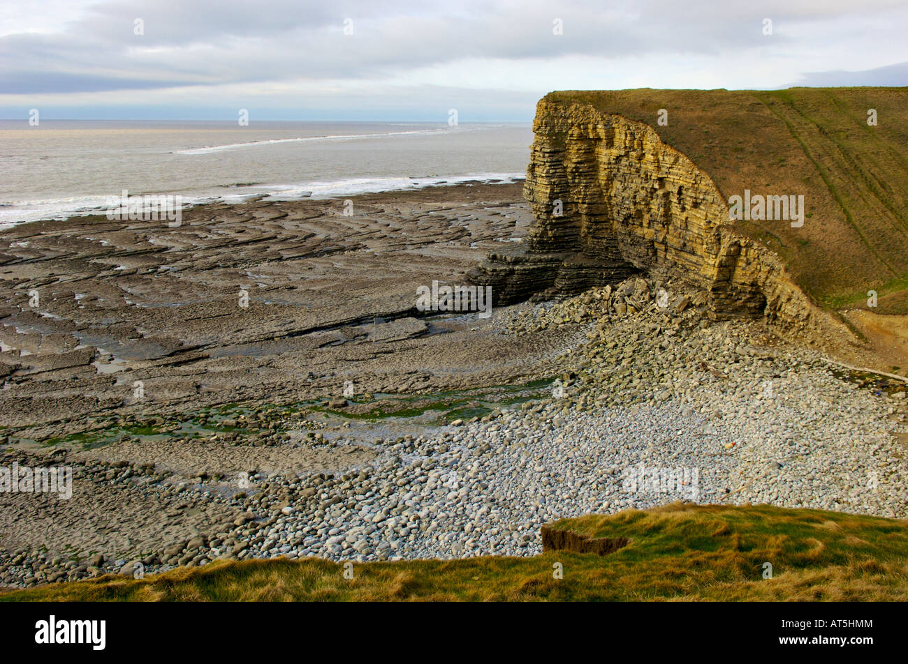 Nash Point sur la côte sud du Pays de Galles Banque D'Images