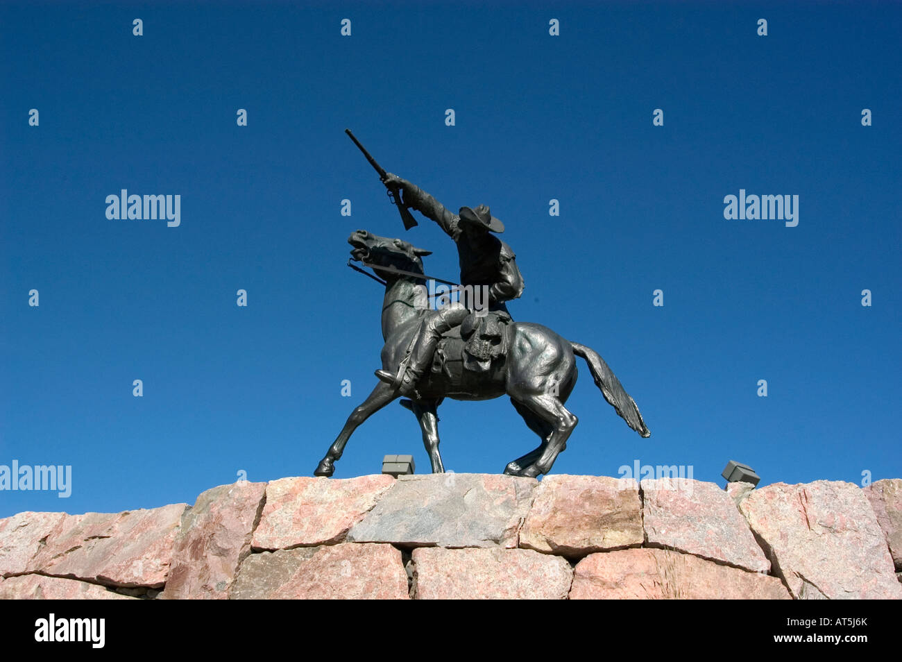 Buffalo Bill Cody, Wyoming WY sculpture de l'artiste Gertrude Venderbilt Whitney statue Old West Wild West l'histoire occidentale Banque D'Images