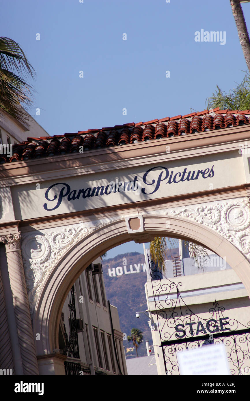 Entrée voûtée au Paramount Studios Los Angeles Banque D'Images