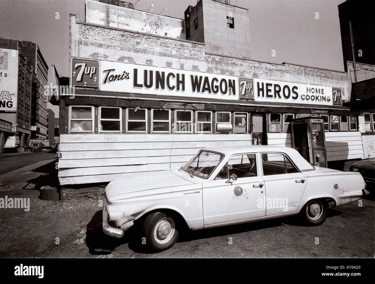 Toni s Déjeuner Wagon dans Tribeca en 1978 Banque D'Images