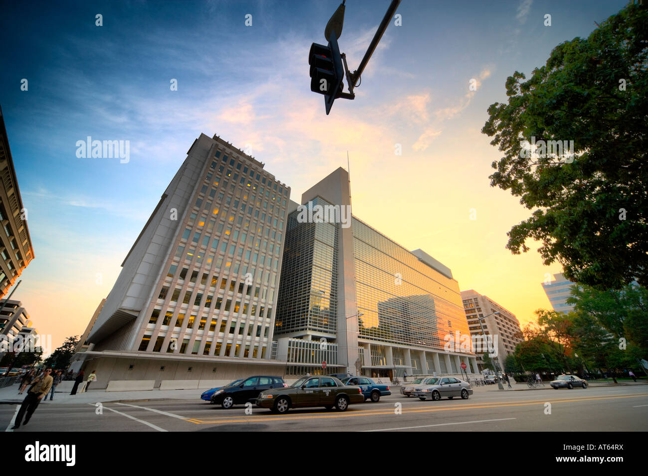 Le bâtiment principal du Groupe de la Banque mondiale, 1800 H Street NW, Washington Avenue, Washington DC, USA. Banque D'Images