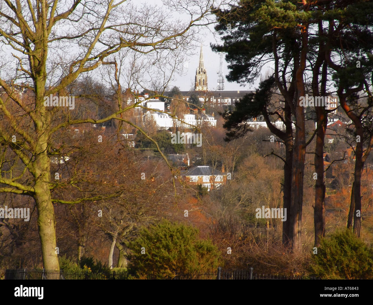 Vue sur le village de London Highgate Hampstead Heath Banque D'Images