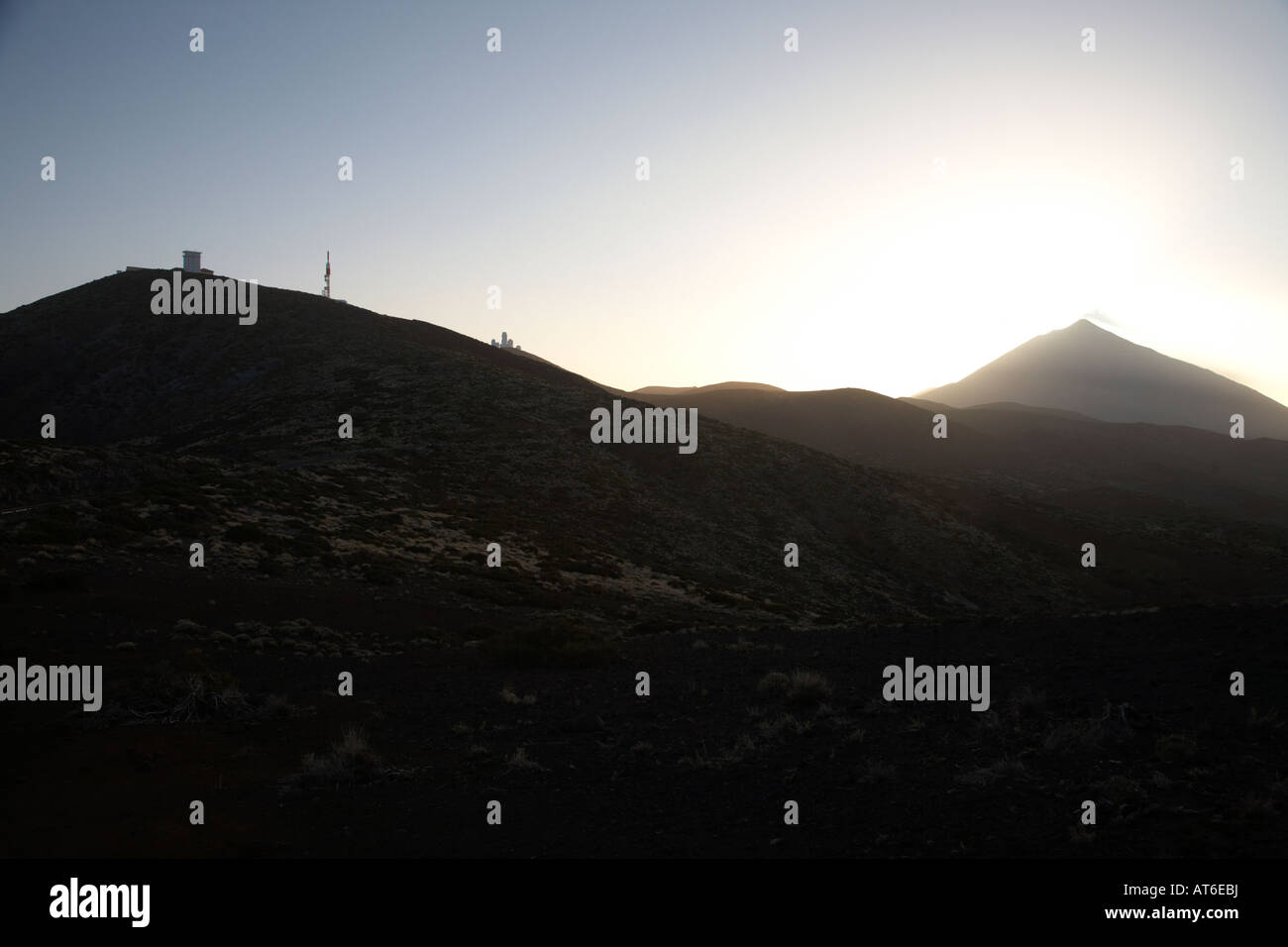 La temporisation sur le mont Teide Observatory en premier plan tenerife espagne Banque D'Images