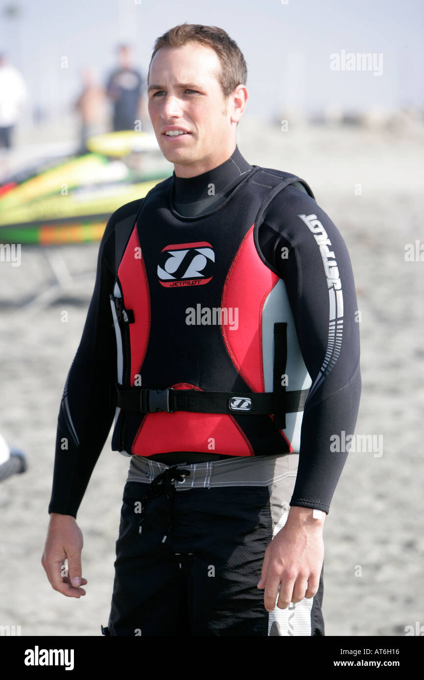 WORLD JET SKI À OCEANSIDE BEACH LOS ANGELES CALIFORNIE ONDES FREESTYLE Banque D'Images