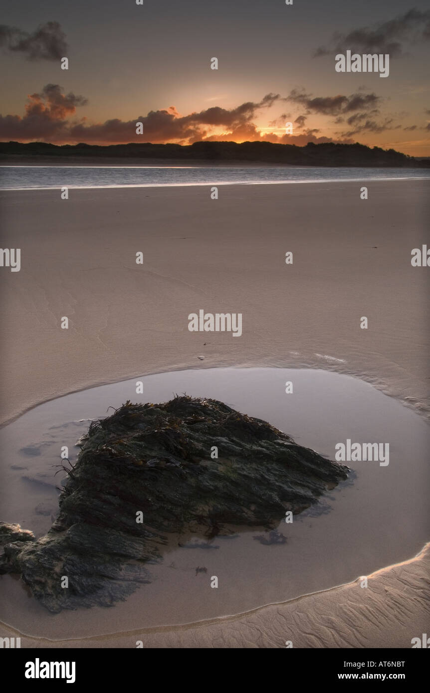 Lever de soleil sur l'estuaire de Camel Padstow Cornwall Nord Banque D'Images
