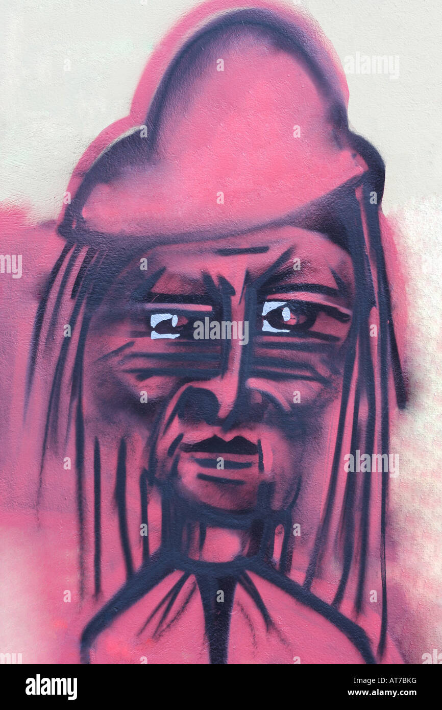 Graffiti Portrait Banque D'Images