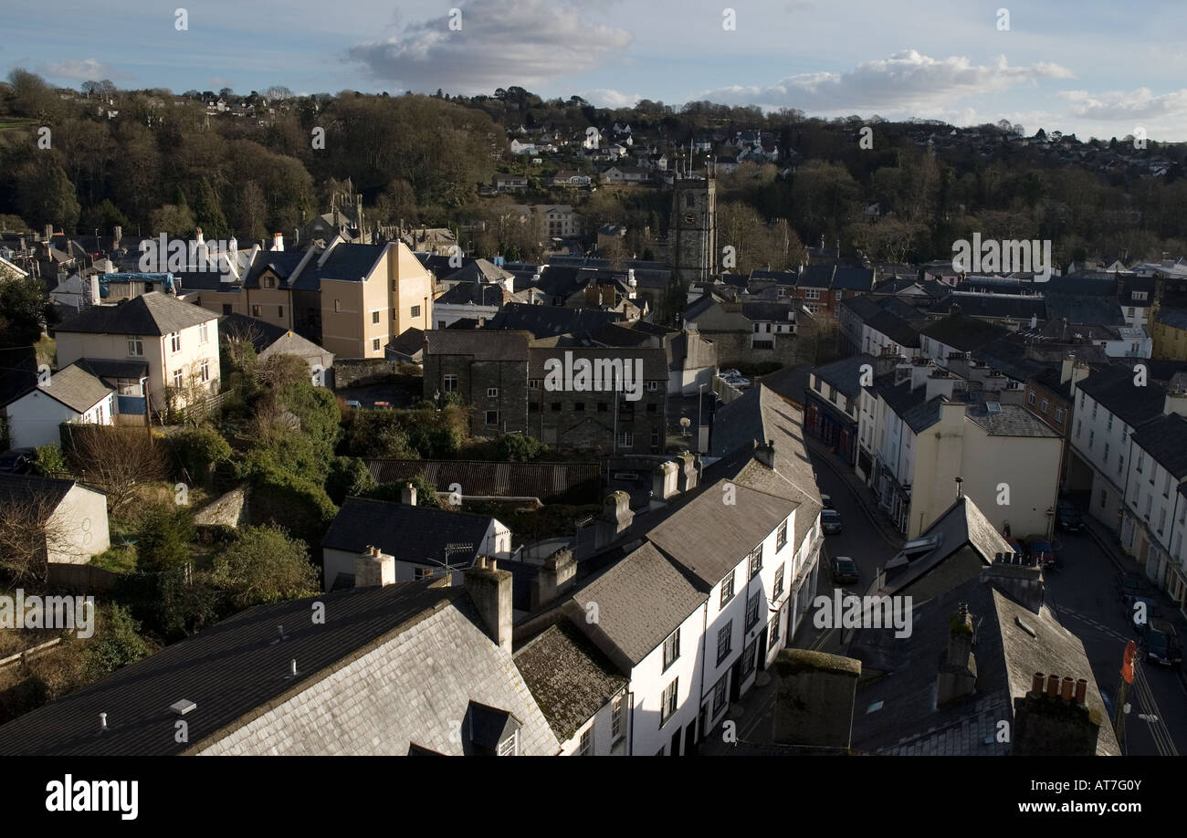 Tavistock Devon, Angleterre tiré du viaduc de chemin de fer Banque D'Images