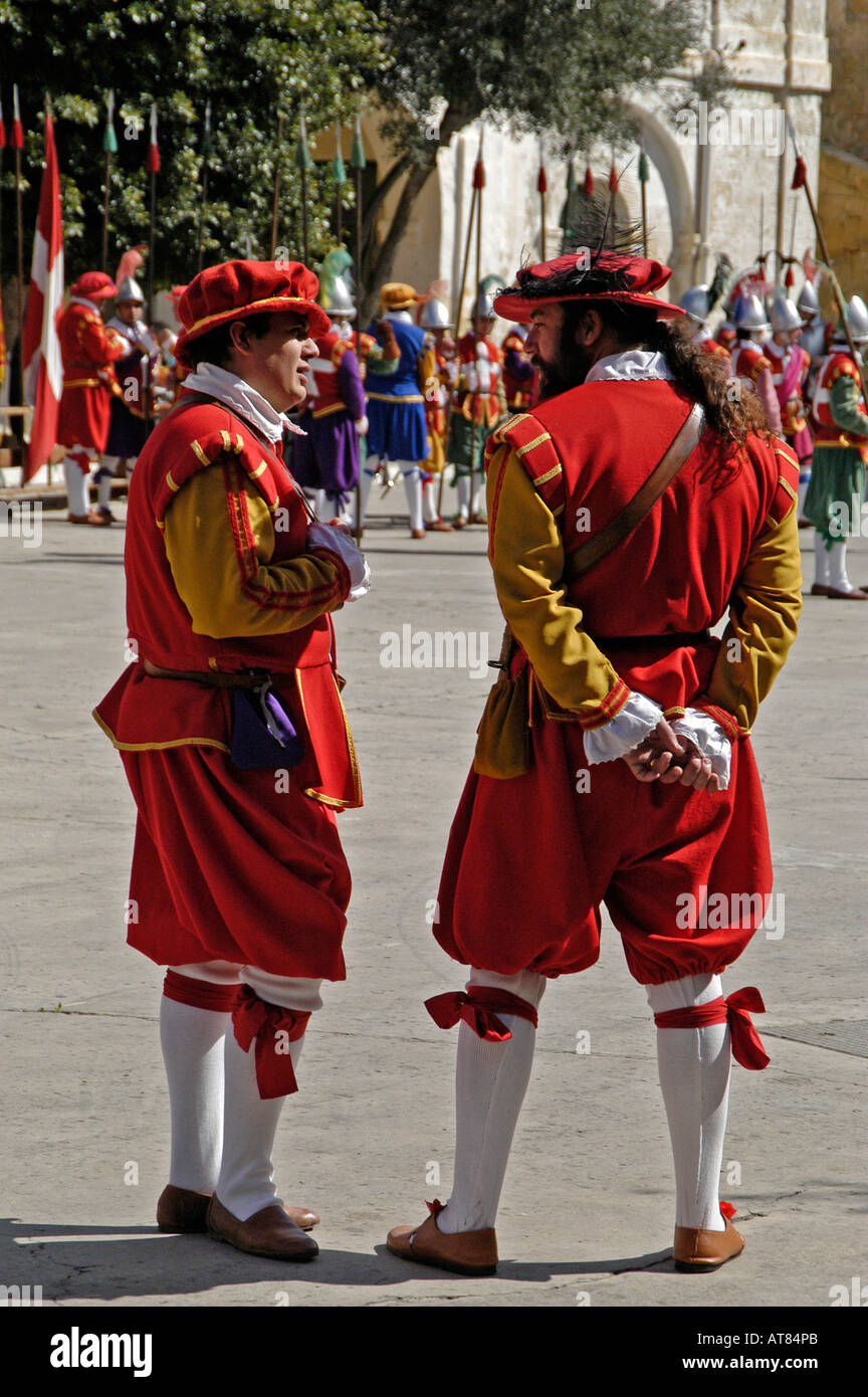 Fort St Elme La Valette Malte parade Banque D'Images