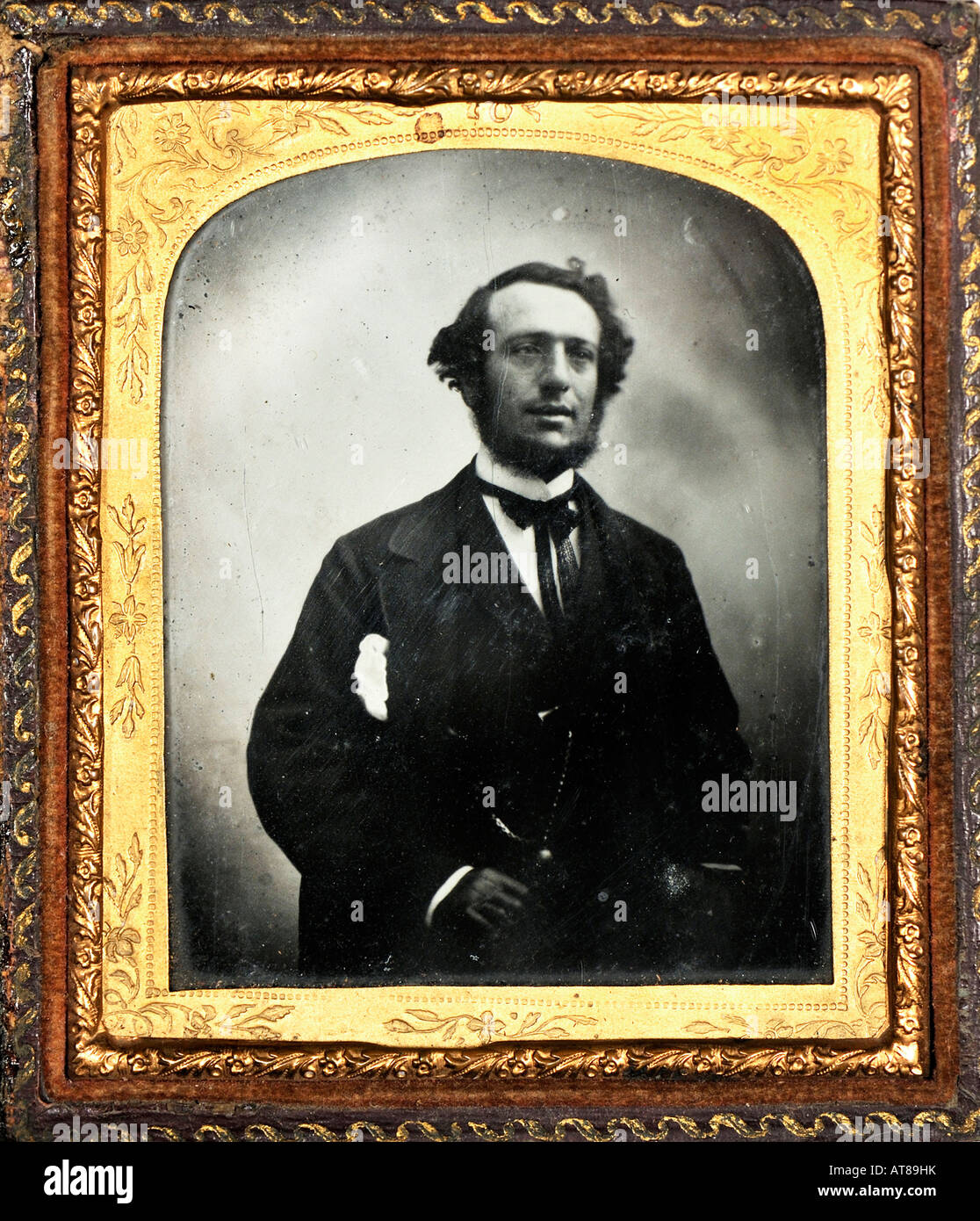 A Victorian 1850 Daguerréotype photo d'un homme Banque D'Images